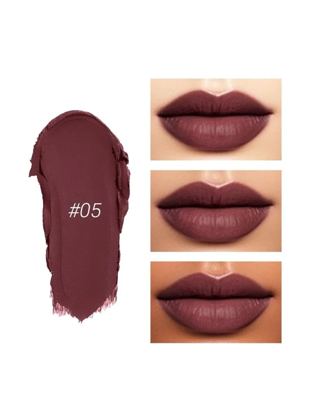Women's B05# Berry Red 24 Hour Long-lasting Rose Matte Lipstick Crayon